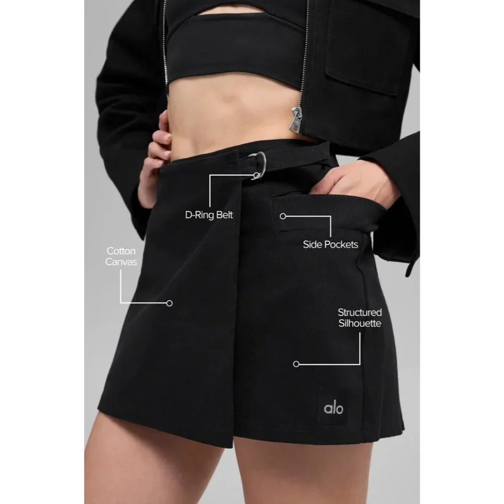ALO Yoga Main Character Mini Skirt in Black